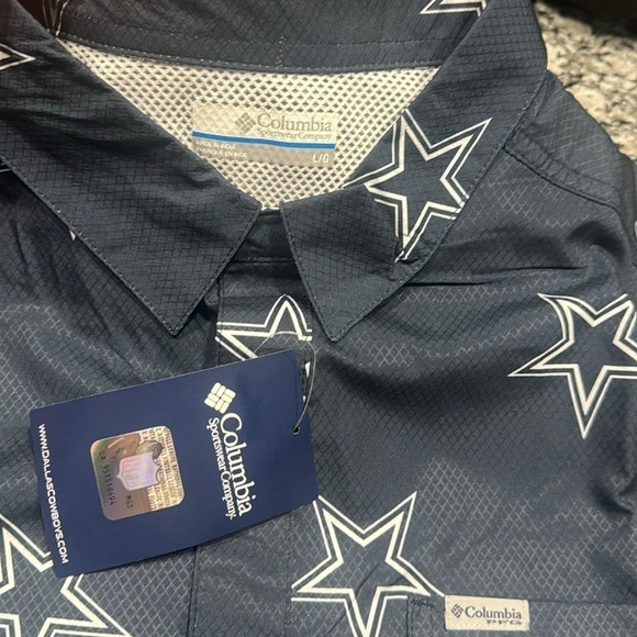 Columbia Men's Dallas Cowboys PFG Super Slack Tide Shirt - Picture 4 of 7